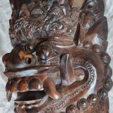 Ancien masque sculpture Indonésie palissandre