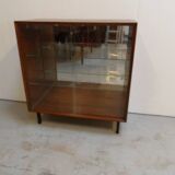 Vintage display cabinet with sliding doors 1950's