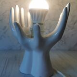 White ceramic hand lamp