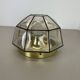 Ceiling Light "Iron Rings" made of Brass and Glass by Glashütte Limburg, Germany, 1970s