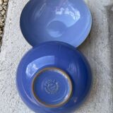 Set of 2 Montgolfier Blue Stoneware Deep Plates