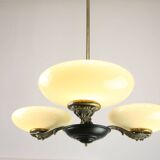 Lustre figuratif Art Déco en laiton français, 1930