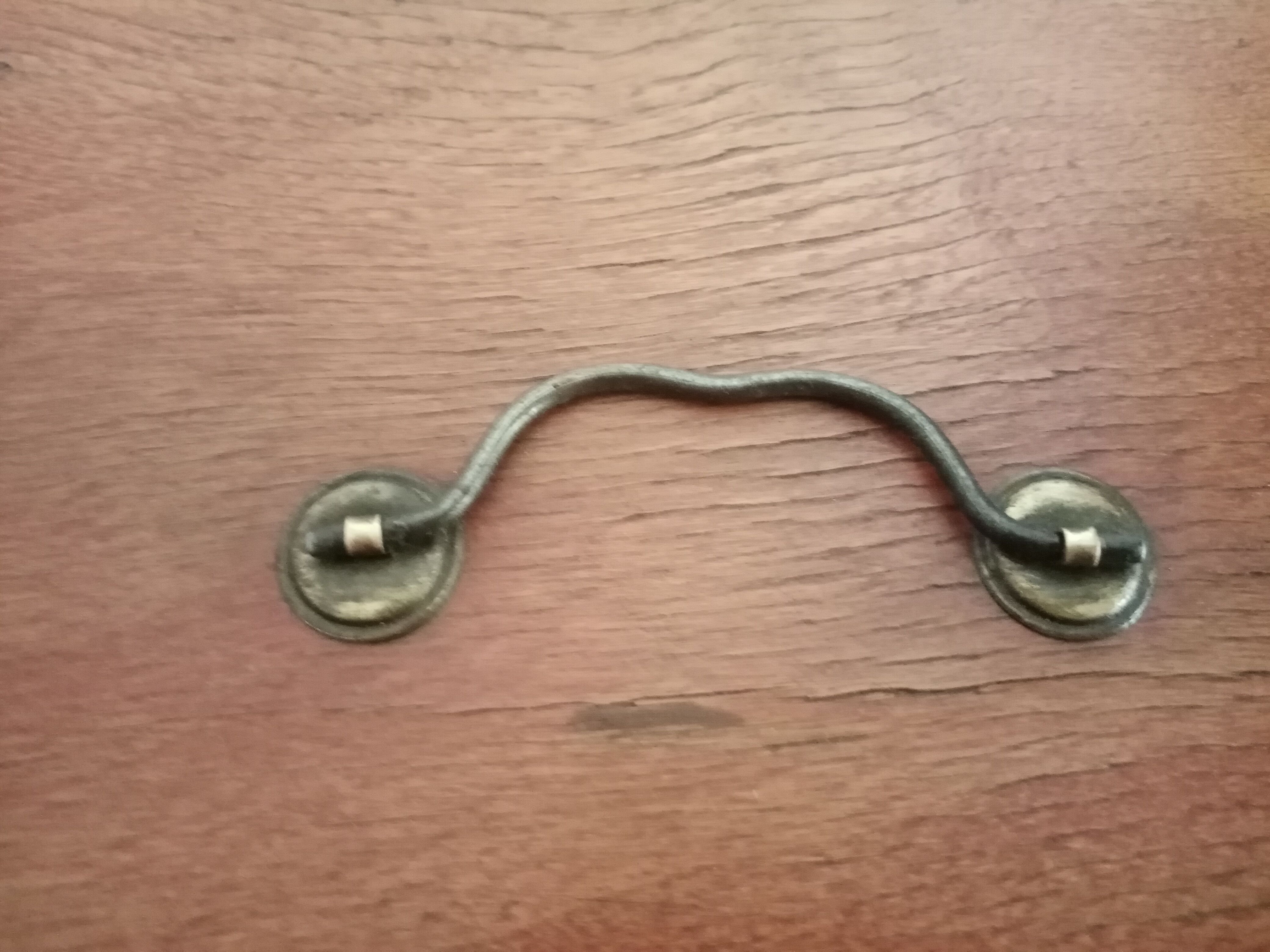 Old wooden box handle metal, storage box