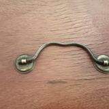 Old wooden box handle metal, storage box