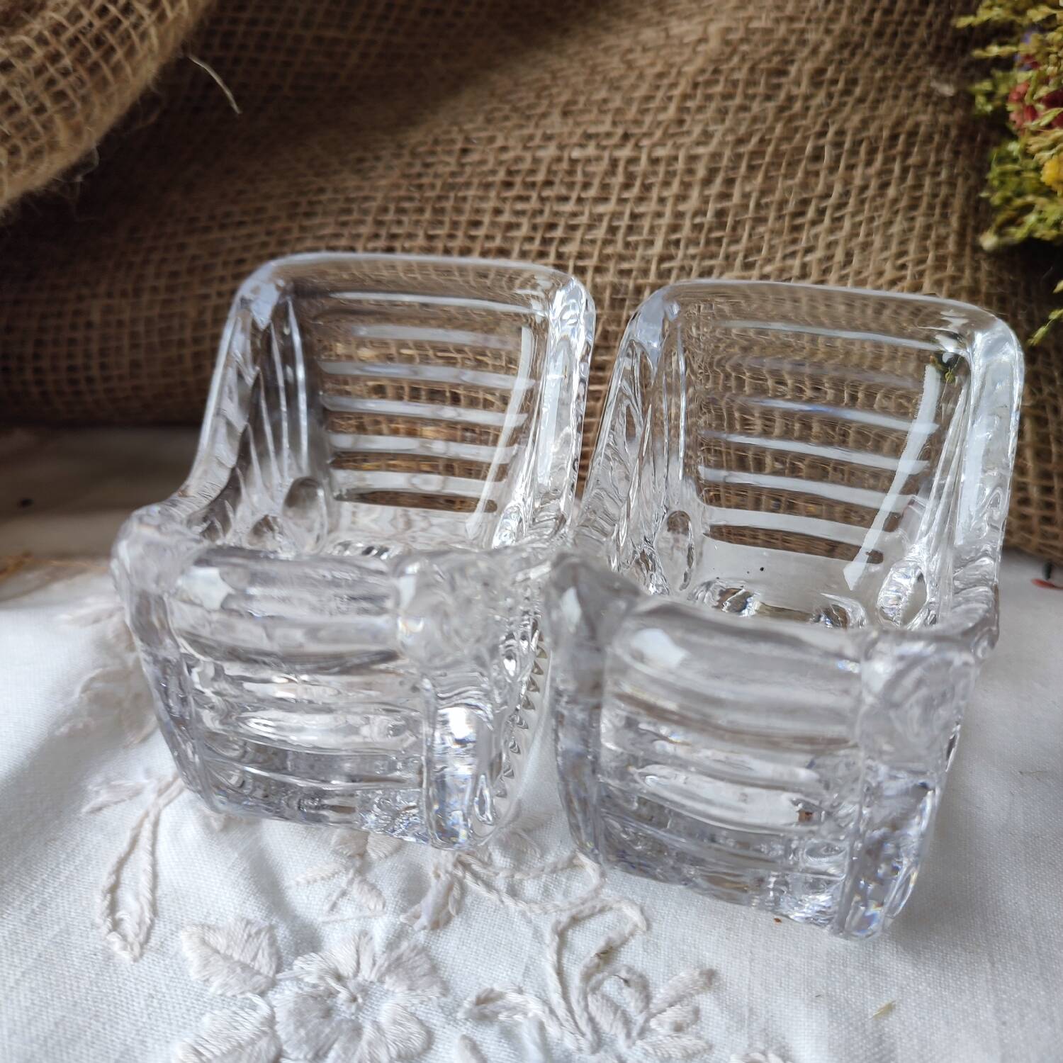 Pair of candlesticks Princess House 24% lead crystal