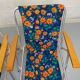 Pair of folding armchairs vintage camping Pouch DDR flowery