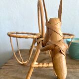 Rattan plant holder, small donkey shape