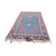 Tunisian carpet in turquoise wool and fuchsia 157x267cm