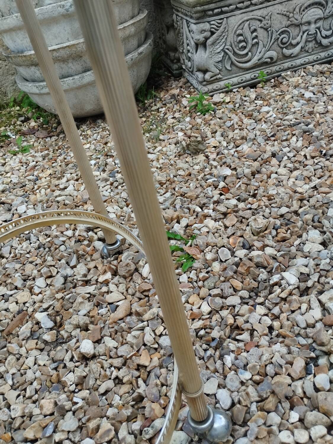 Old vintage rolling serving table