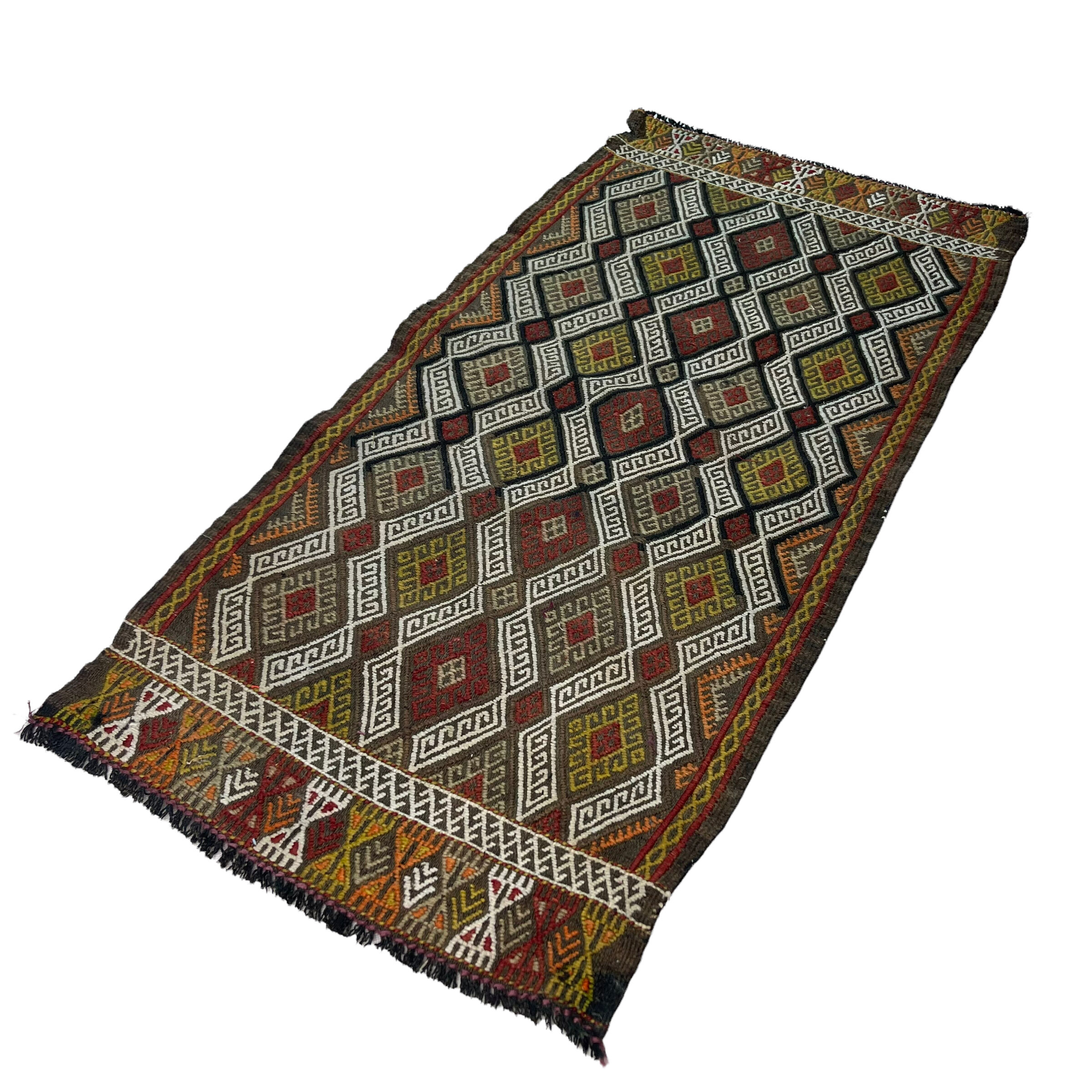 Vintage turkish kilim rug 95 x 47 cm