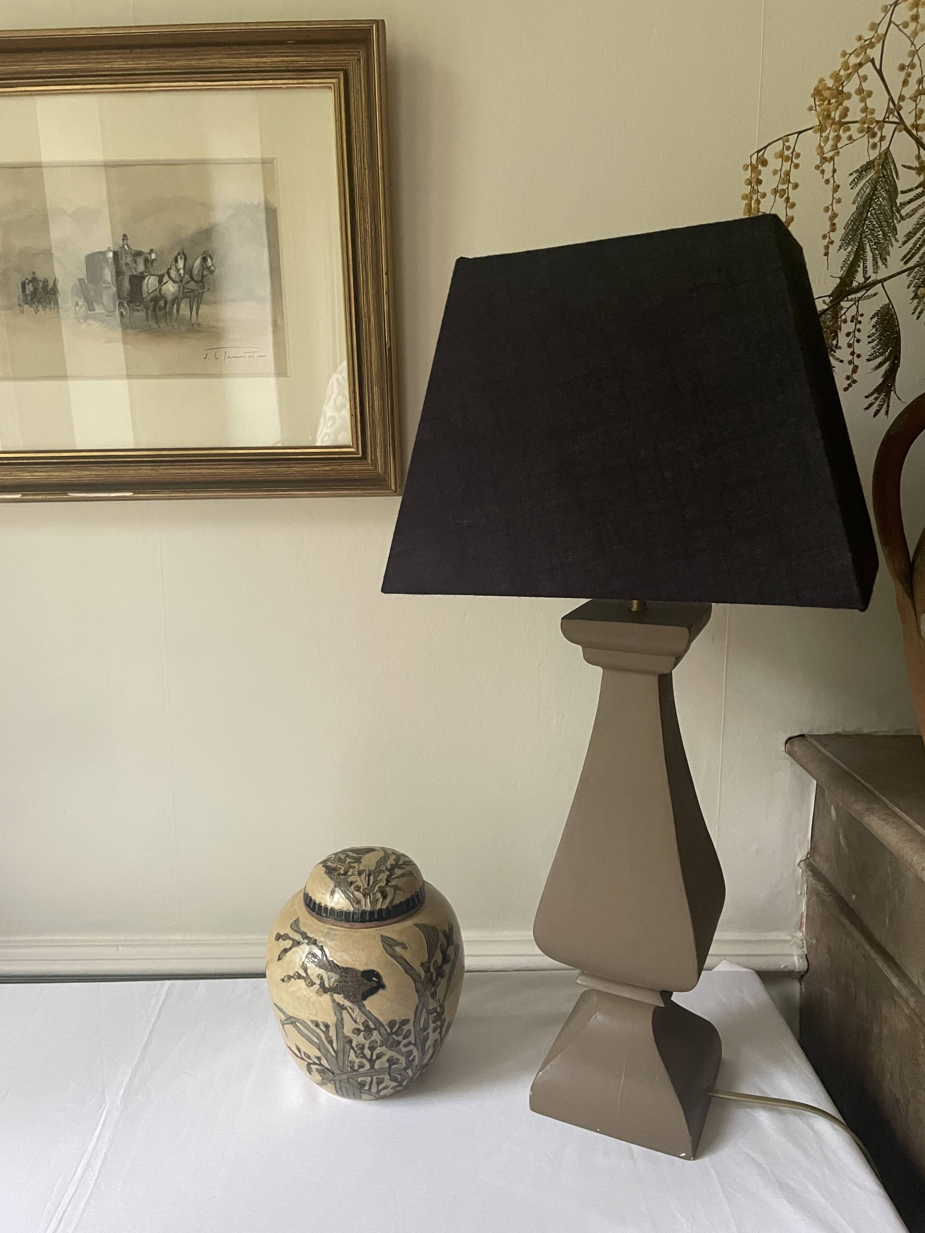 Enameled brass lidded pot