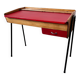 Small vintage red and wood desk