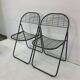 Set of 2 post modern wire chairs by Niels Gammelgaard for Ikea , 1980's
