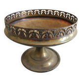 old silver-plated metal bowl cup shabby chic