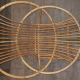 Pair of rattan armchairs