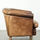 Fauteuil club en cuir de mouton vintage