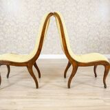 Yellow Swan Armchairs, 1890s, Set of 2