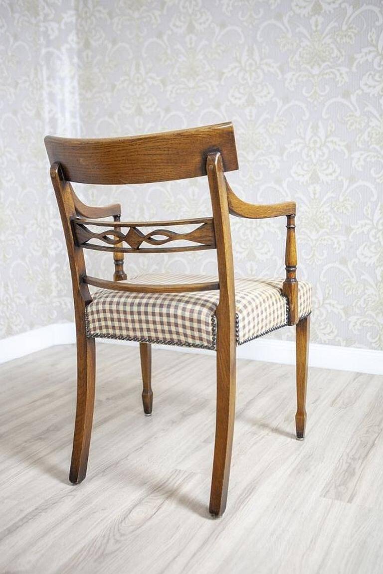 Vintage Oak Armchairs, 1940s, Set of 4