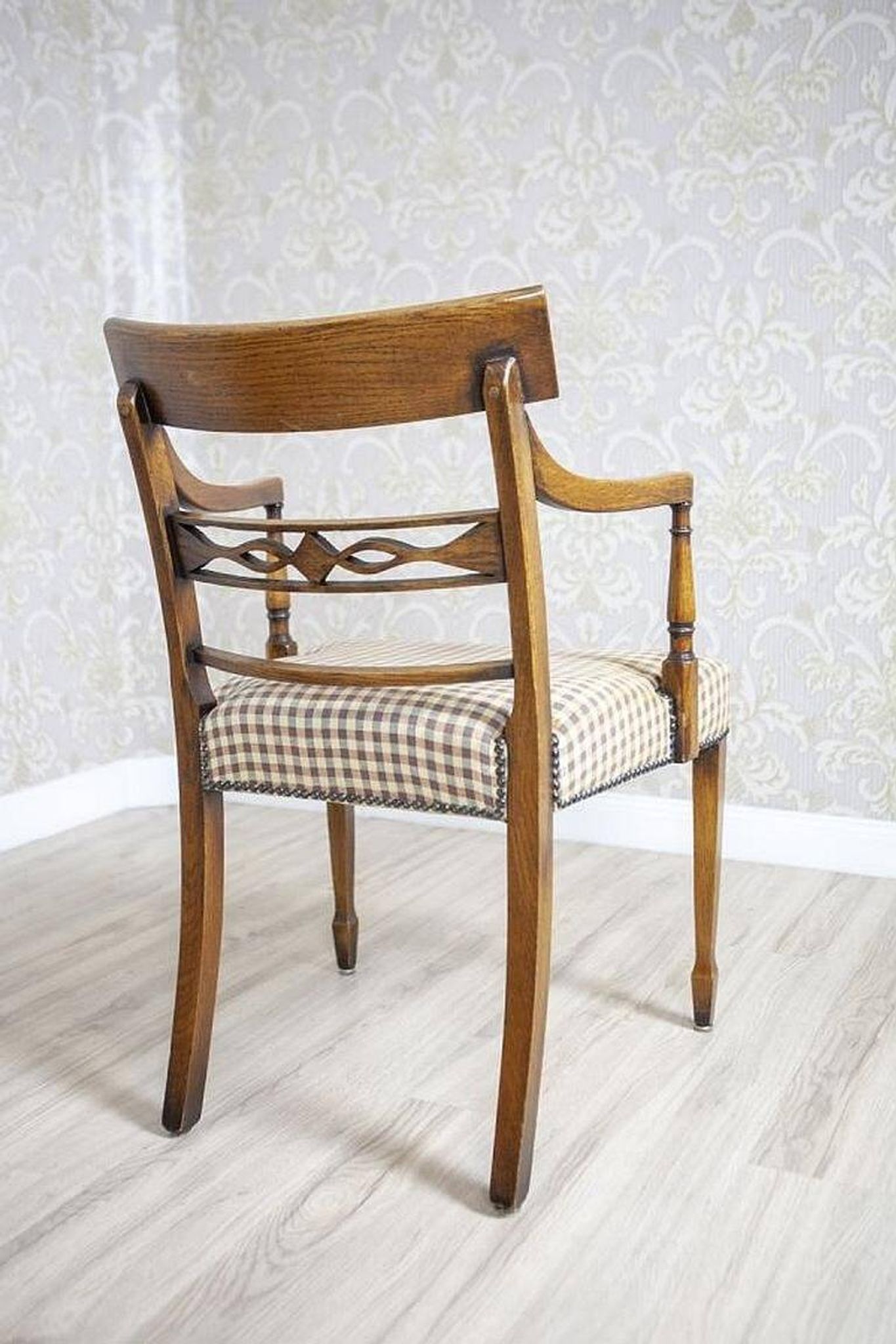 Vintage Oak Armchairs, 1940s, Set of 4