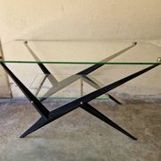 Table basse à double plateau de verre par Angelo Ostuni, 1950