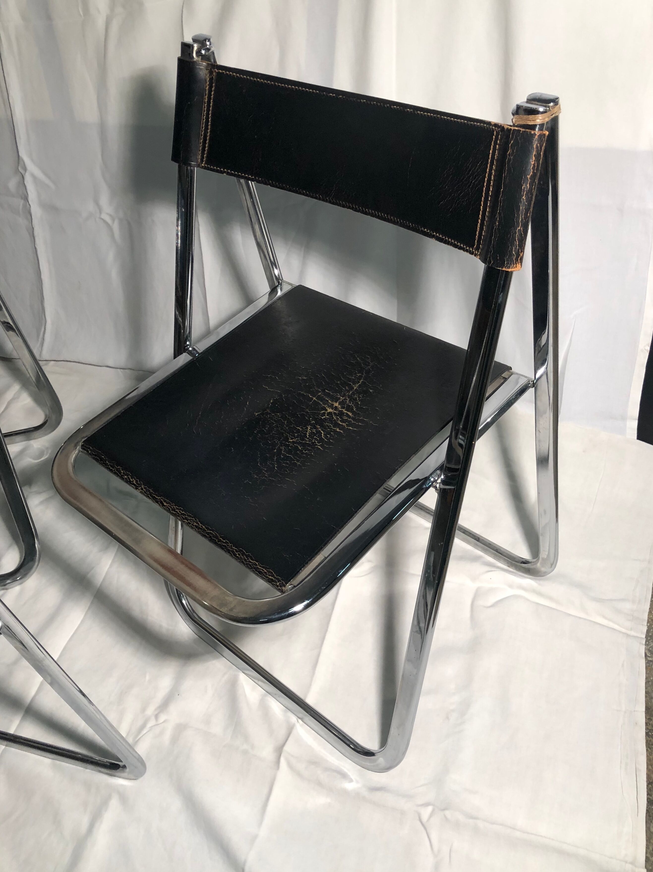 3-chair arrben Italy vintage set