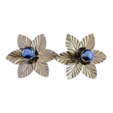 Pair of golden leaf appliques