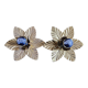 Paire d'appliques feuilles dorées