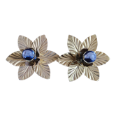Paire d'appliques feuilles dorées