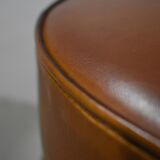 Sheep leather pouf
