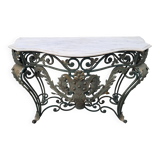 console fer et marbre