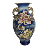 Faience vase with flower decoration
