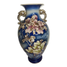 Faience vase with flower decoration