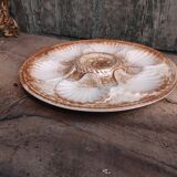 Vintage French Oyster Plate in Majolica from Longchamp