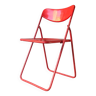 Chaise pliante rouge, IKEA vintage, années 80