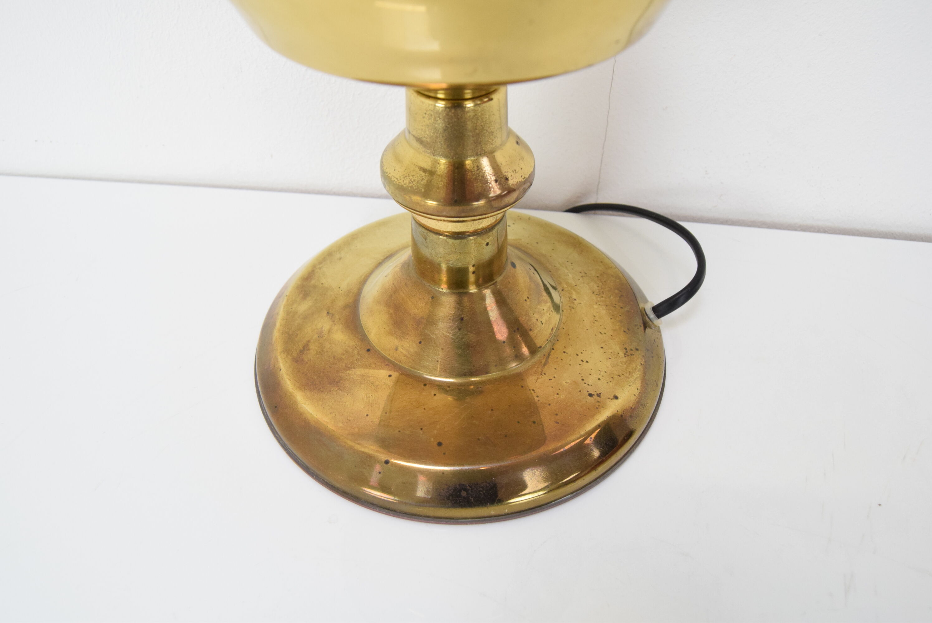 Vintage brass table lamp, czechoslovakia, 1950's.