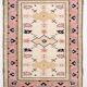 6x8 Pink & Navy Blue Oriental Vintage Rug, 186x247Cm