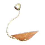 Asymmetrical hanging lamp with orange lampshade 70s/80s