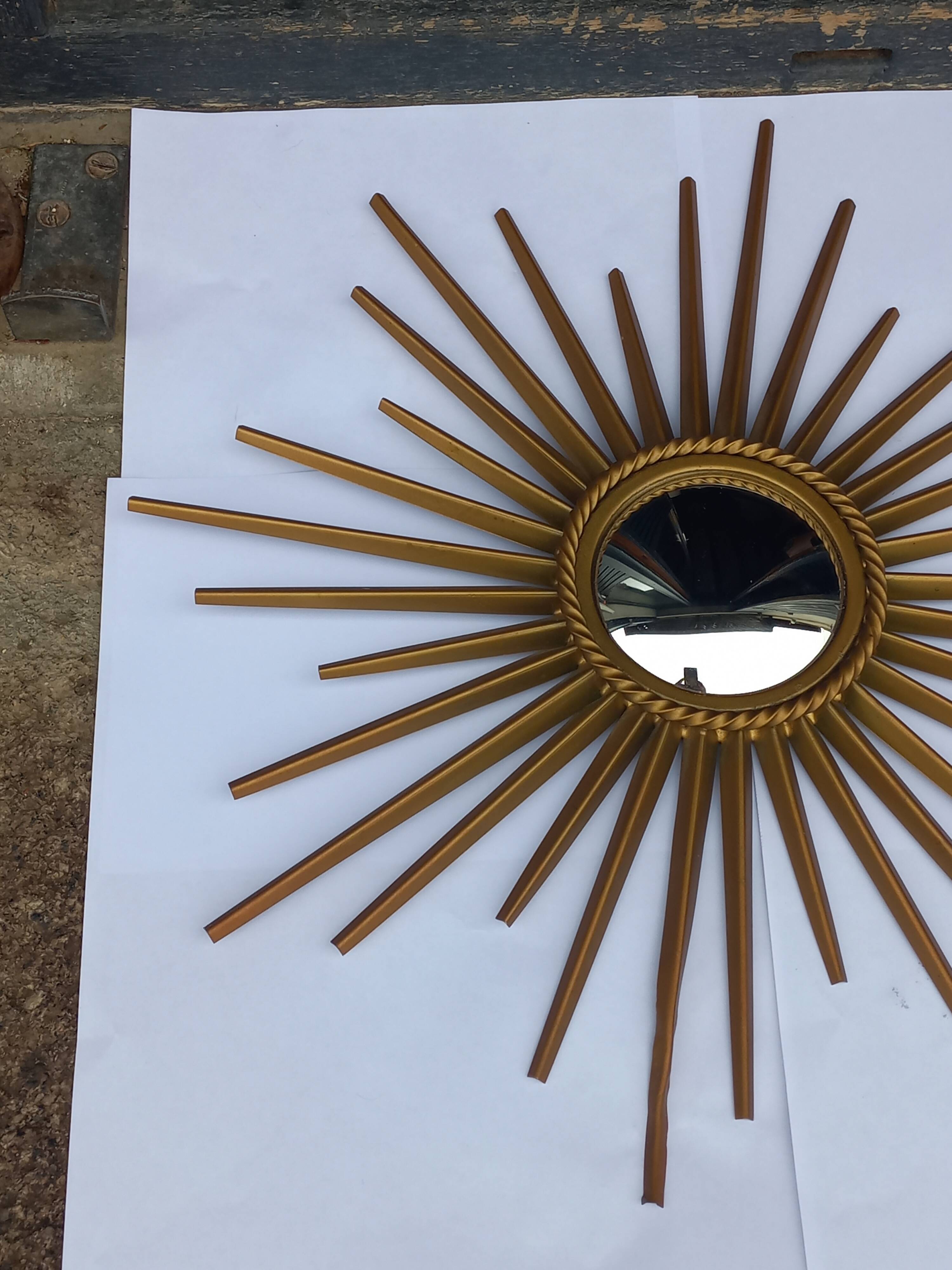 Miroir soleil sorcière bombé Chaty Vallauris