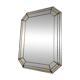 Vintage Spanish Venetian-style wall mirror, octagonal brass, 1980s Hollywood Regency