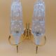Double tulip wall light in Hoffmeister Iceberg Glass