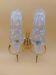 Double tulip wall light in Hoffmeister Iceberg Glass