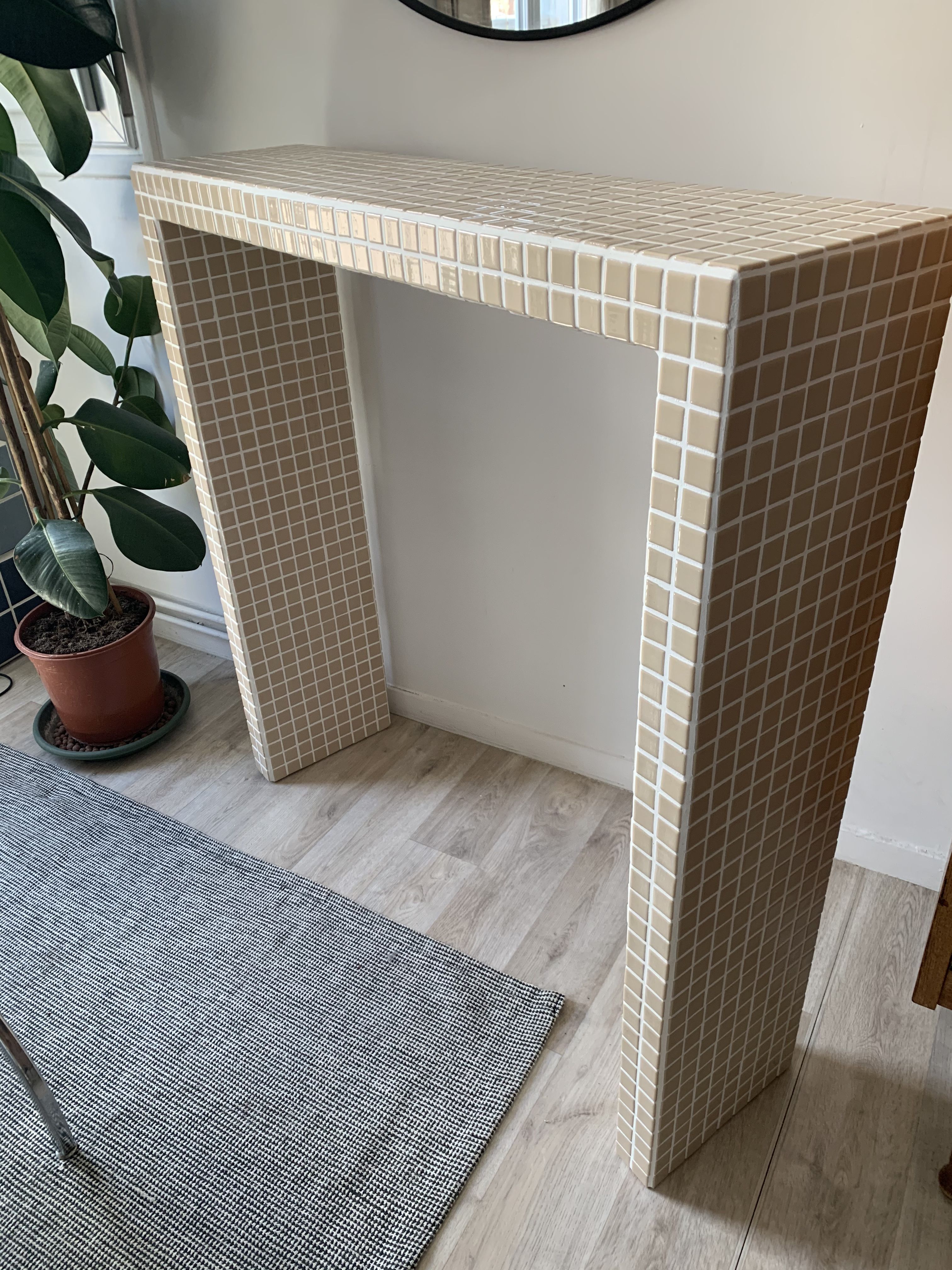 Console carrelage mosaïque