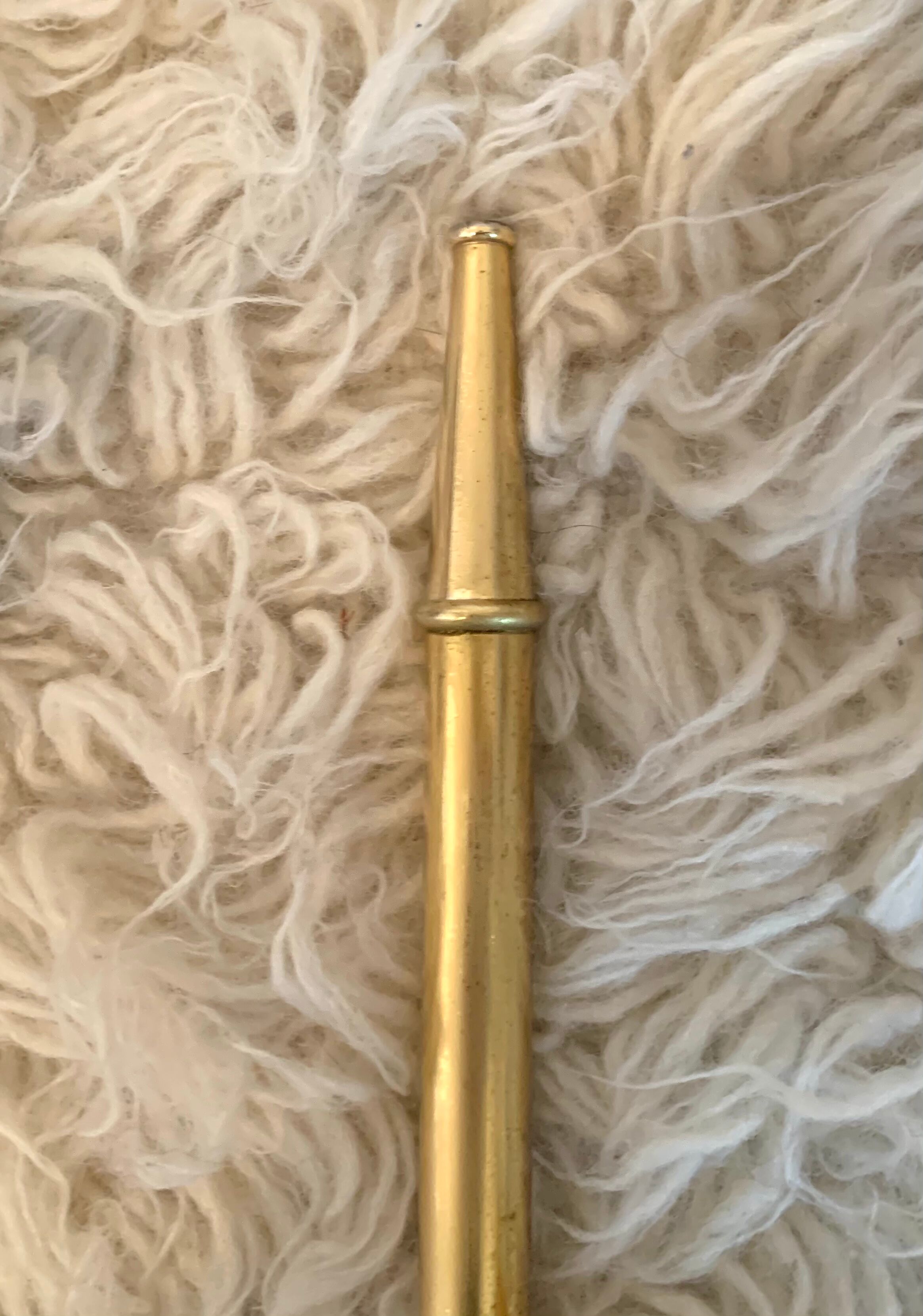 Table coffee glass and gold metal 1980