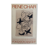 Original exhibition poster Georges Braque, René Char, fondation Maeght, 1971