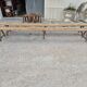 Pair of rustic oak and fir farmhouse benches 1900s - 3m85