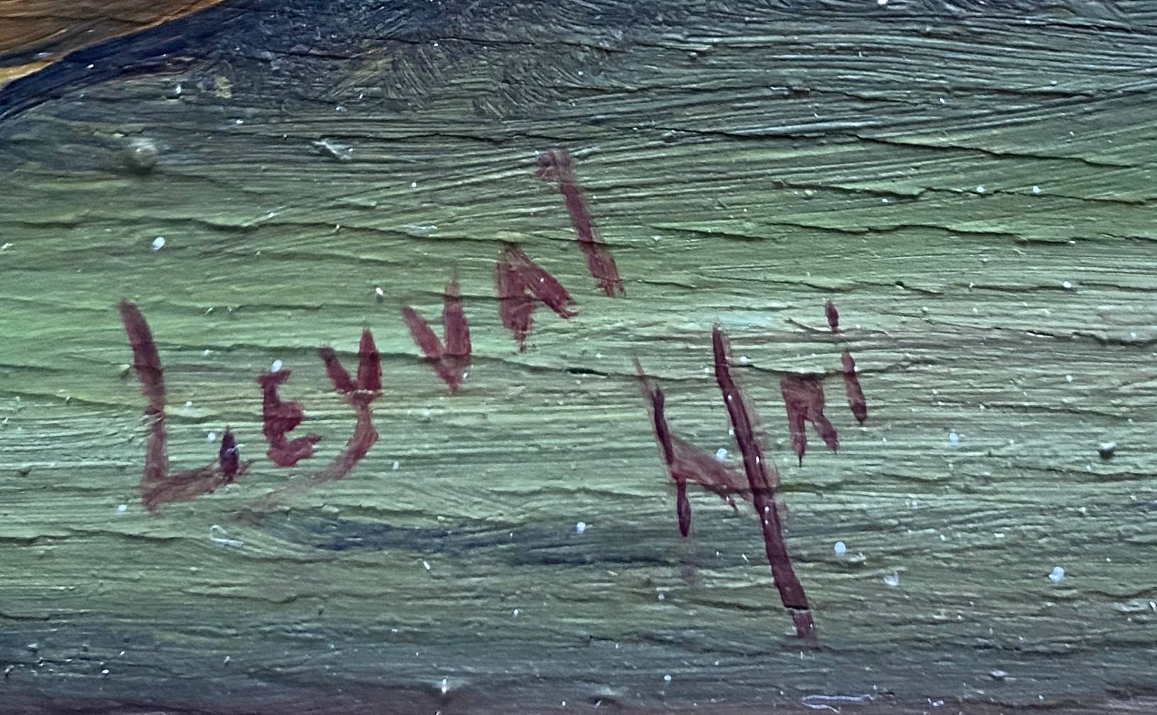 Hsp painting "still life with fruit" signed leyval early xx°