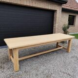 XXL farm table 2m80 + 2 solid oak benches