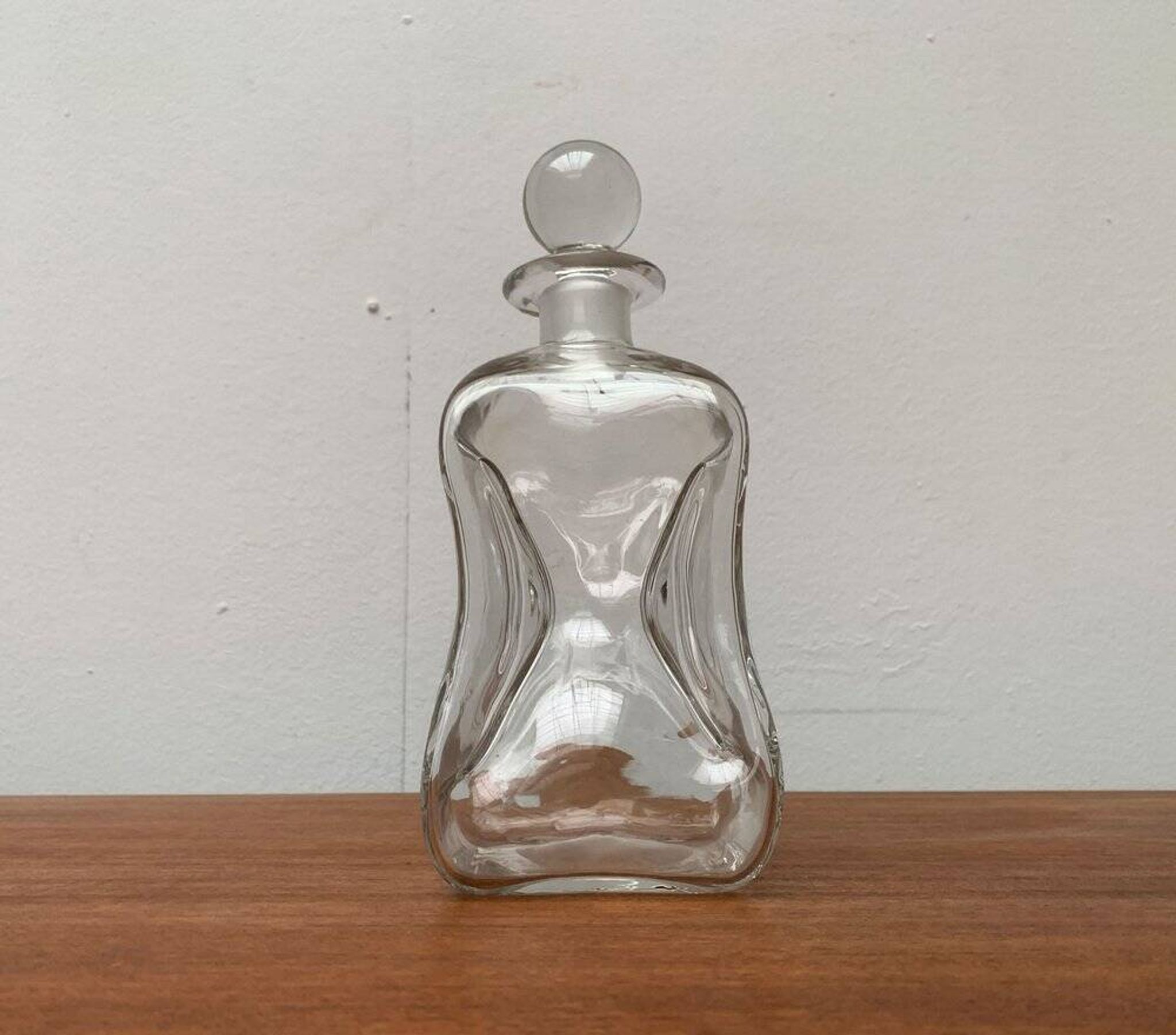 Bouteille vintage en verre Kluk Kluk danoise de Holmegaard
