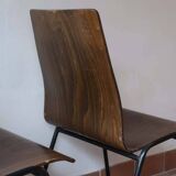 set of 10 vintage stackable chairs