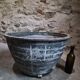 Old rustic washing trough in terracotta, Auvergne, 19th century